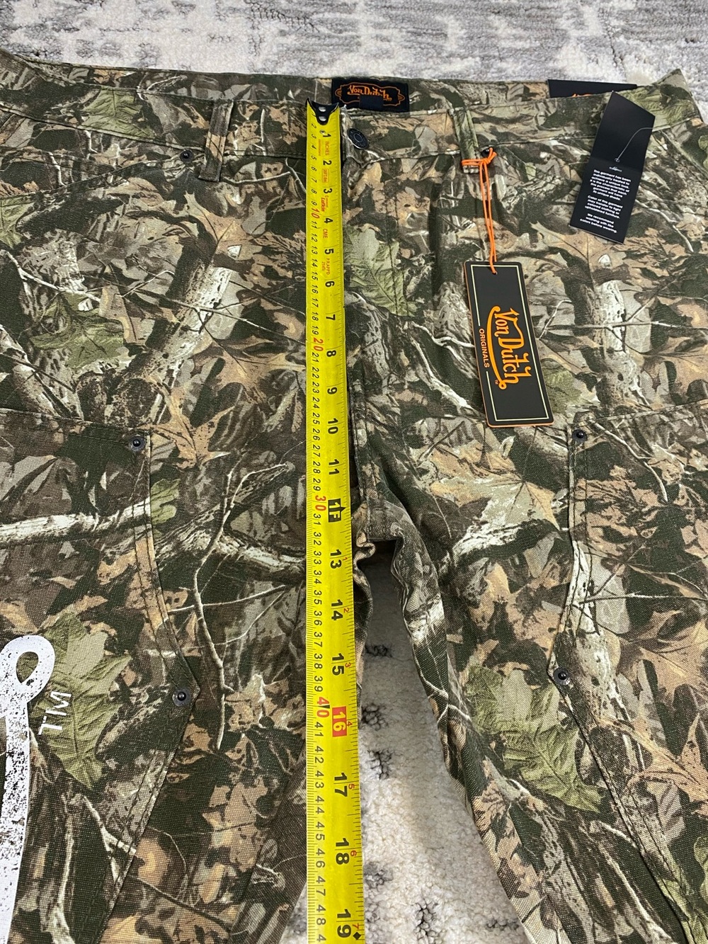Von Dutch Camo Double Knee Carpenter Baggy Pants - Deadstock - Picture 9 of 12